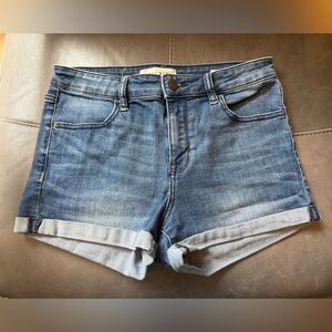 PacSun Blue Jean Shorts with Rolled Hems and Distressed Details